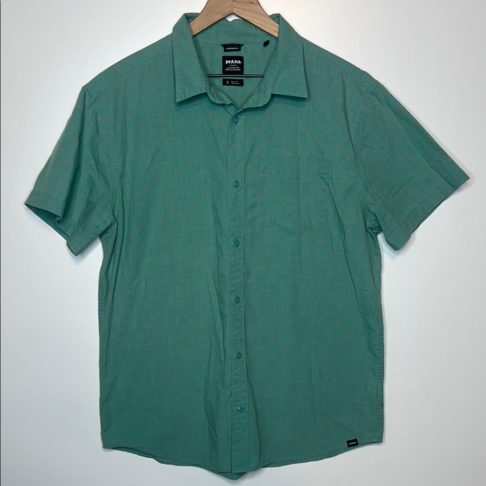 PrAna short sleeve button down shirt Large